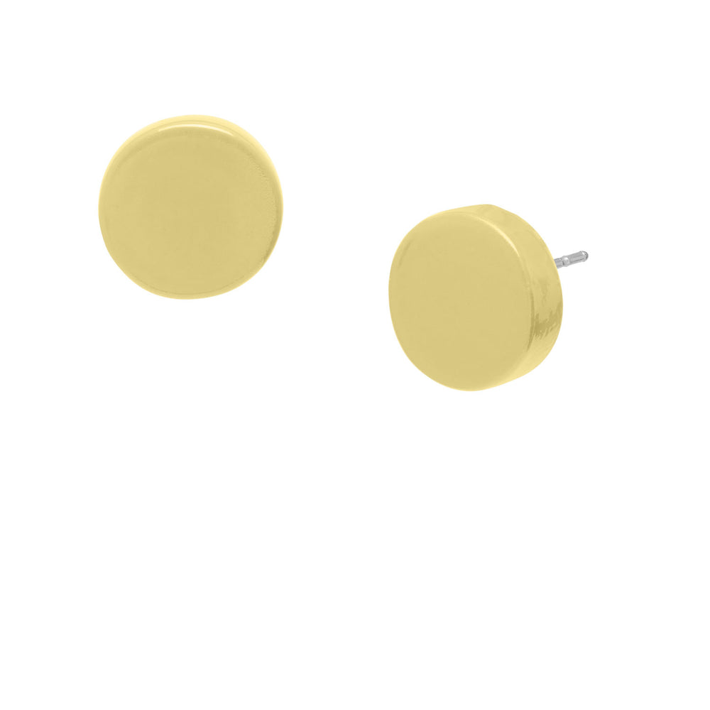 Branch Jewellery - Small round gold lacquered horn stud earring