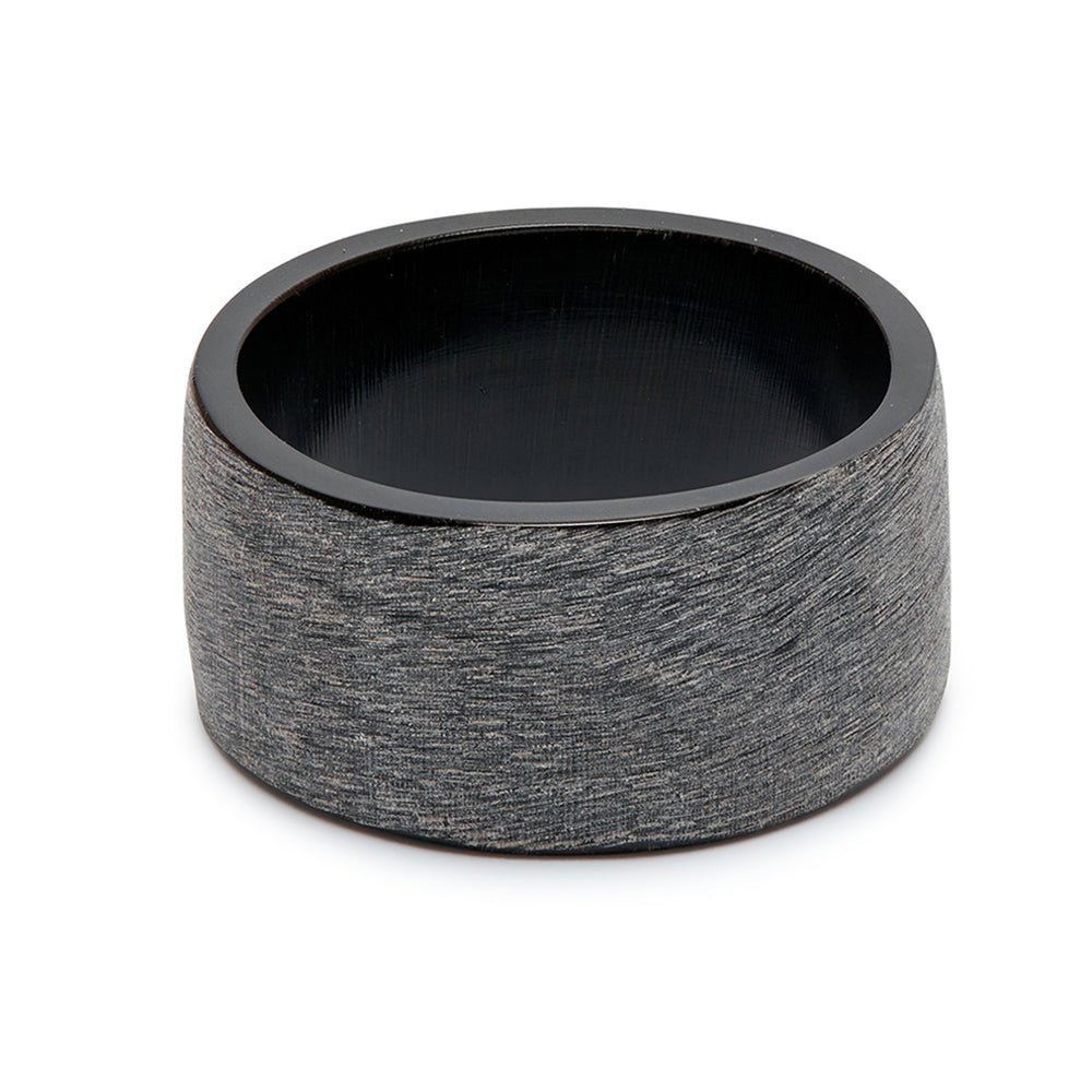 Branch Jewellery - Grey natural horn band ring