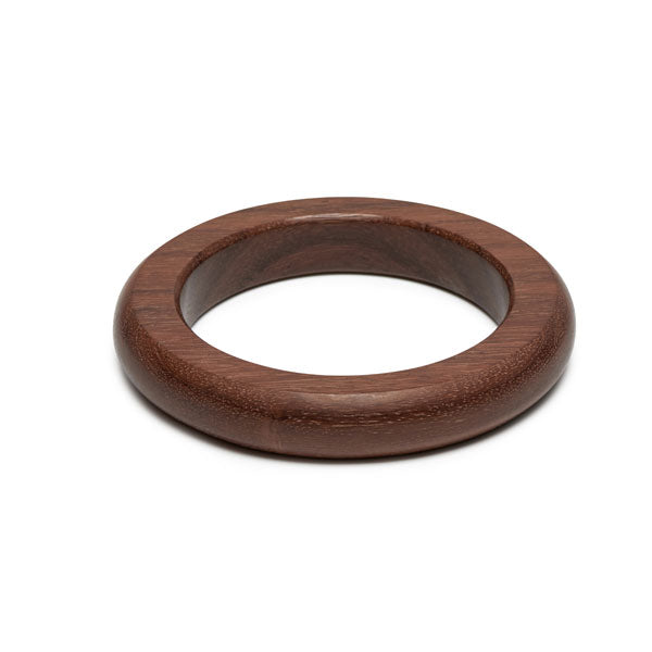 Branch jewellery - Classic rounded brown wood bangle