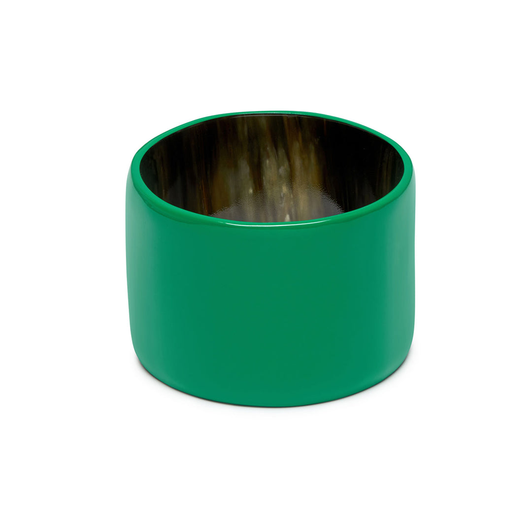 Branch Jewellery - Wide emerald green lacquered horn bangle