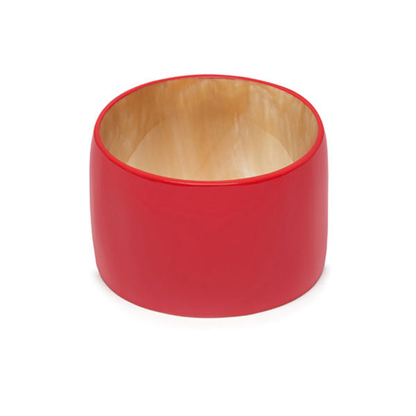 Branch Jewellery - Wide pink lacquered horn bangle
