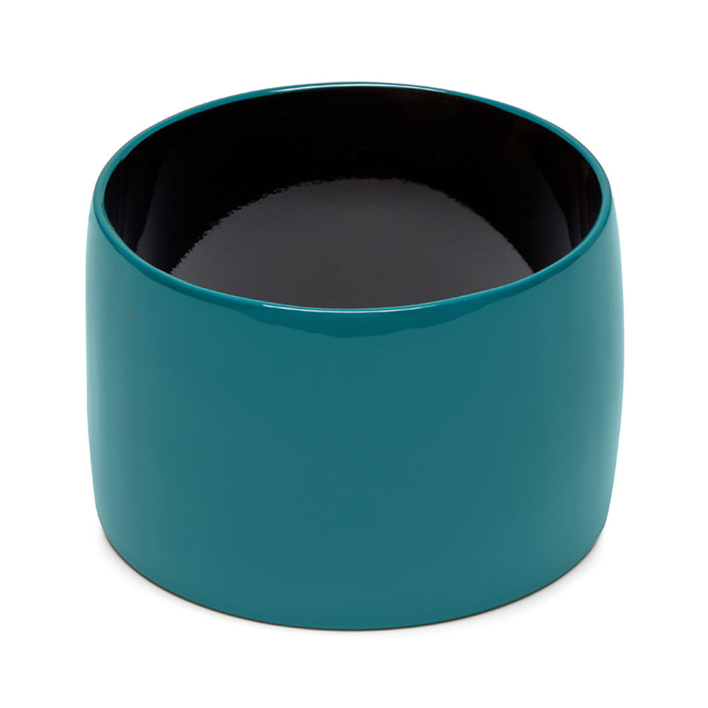 Branch jewellery - Teal blue lacquered wide horn bangle