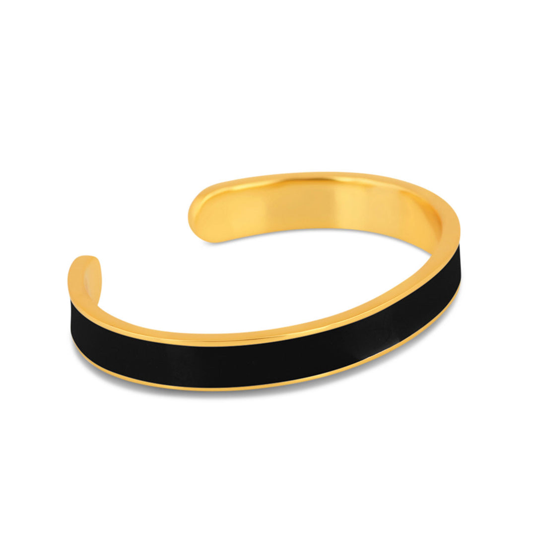 Gold and Black enamel cuff
