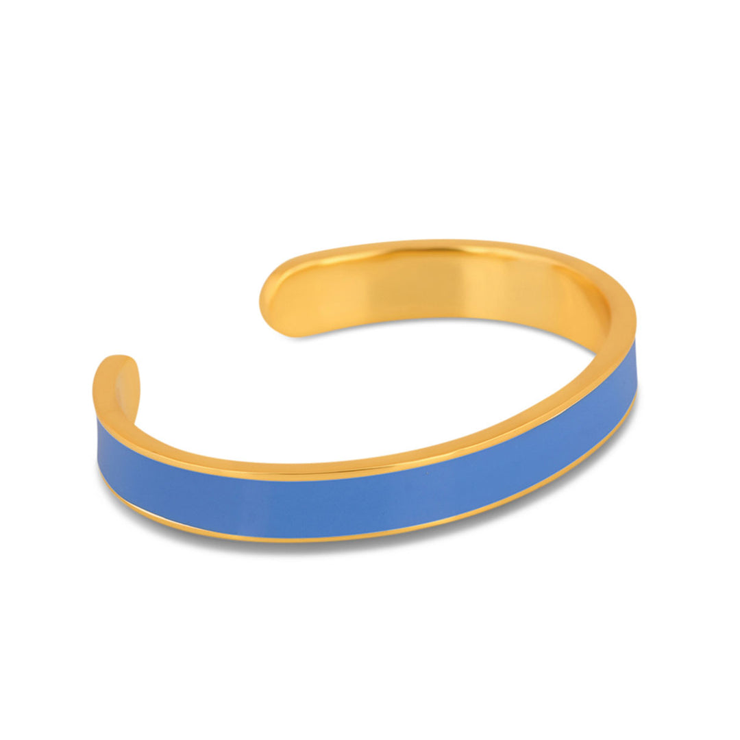 Gold and Blue enamel cuff