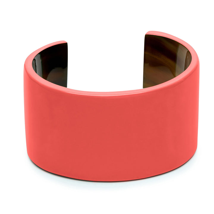 Coral Lacquered wide cuff