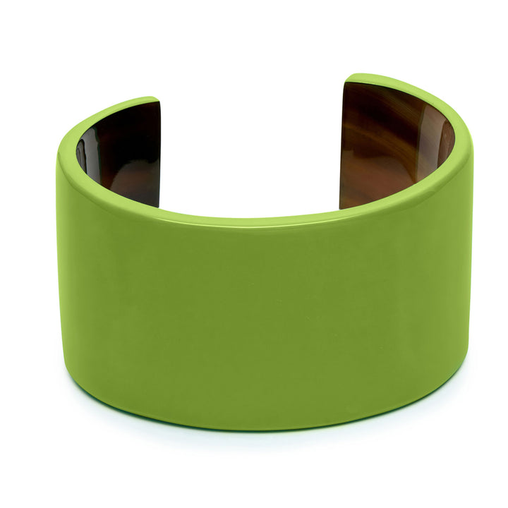 Lime green Lacquered wide cuff