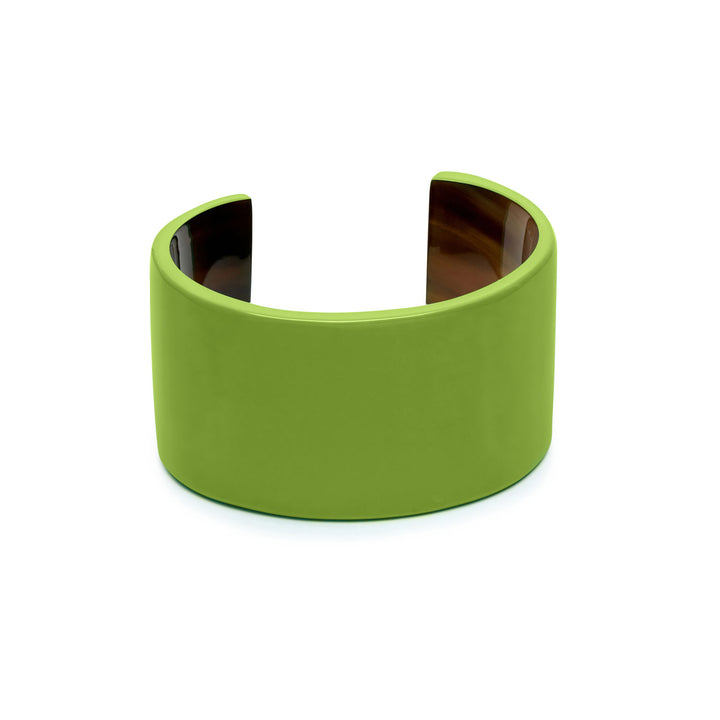 Lime green Lacquered wide cuff