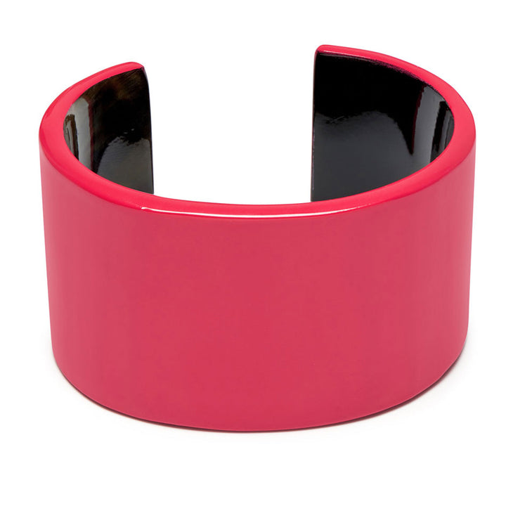 Branch Jewellery Wide Red Lacquered horn Statement cuff.