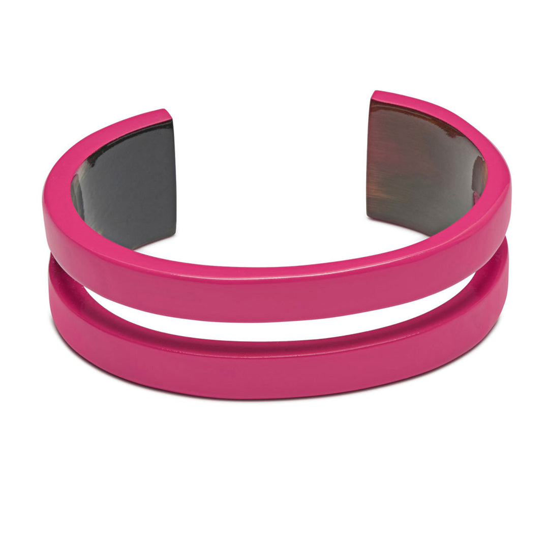 Branch Jewellery Fuchsia ink cut-out cuff lacquered buffalo horn bangle cuff