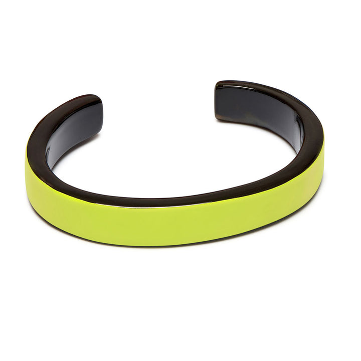 Lime slim lacquered cuff