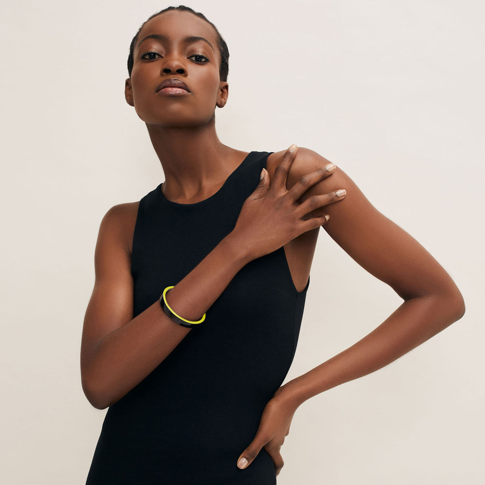 Branch Jewellery - Slim chartreuse and Black  Bangle
