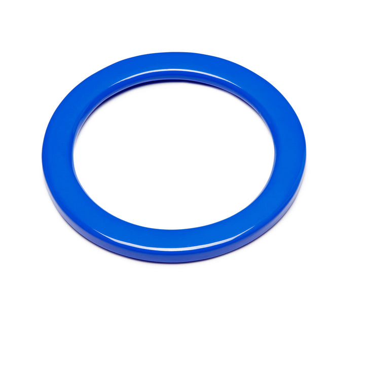 Bright blue lacquered flat Bangle