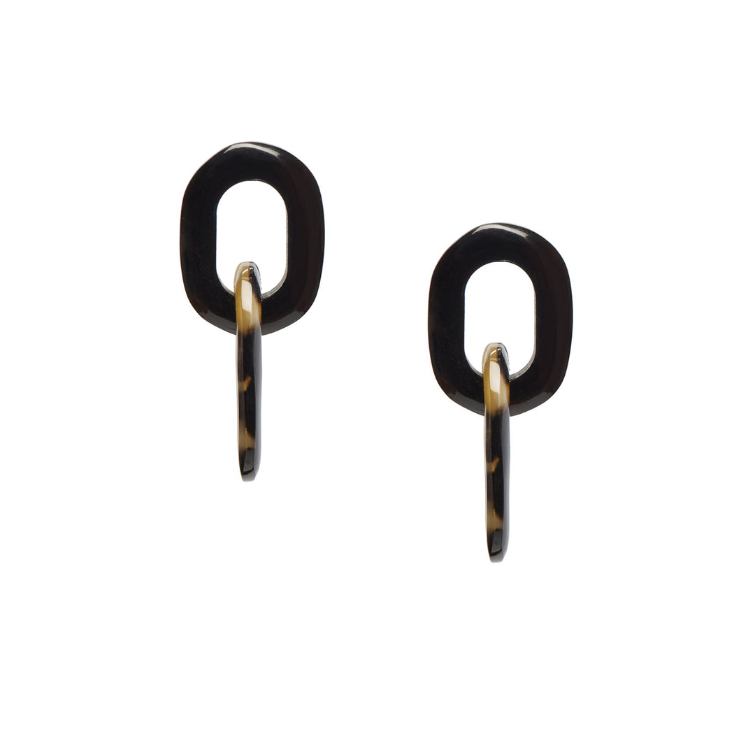 Branch Jewellery - Black Natural double link earring