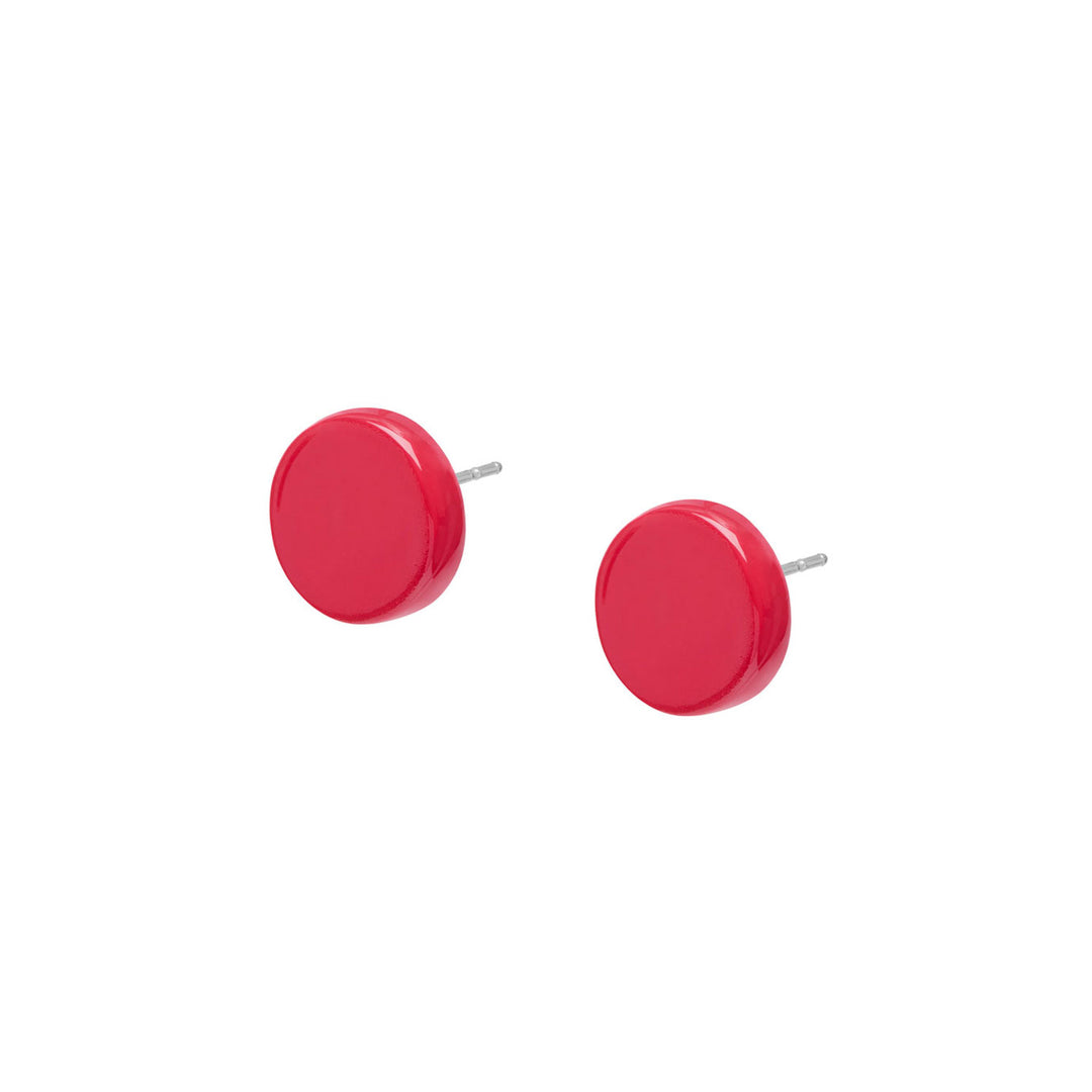 Branch Jewellery - Small red lacquered horn stud earring