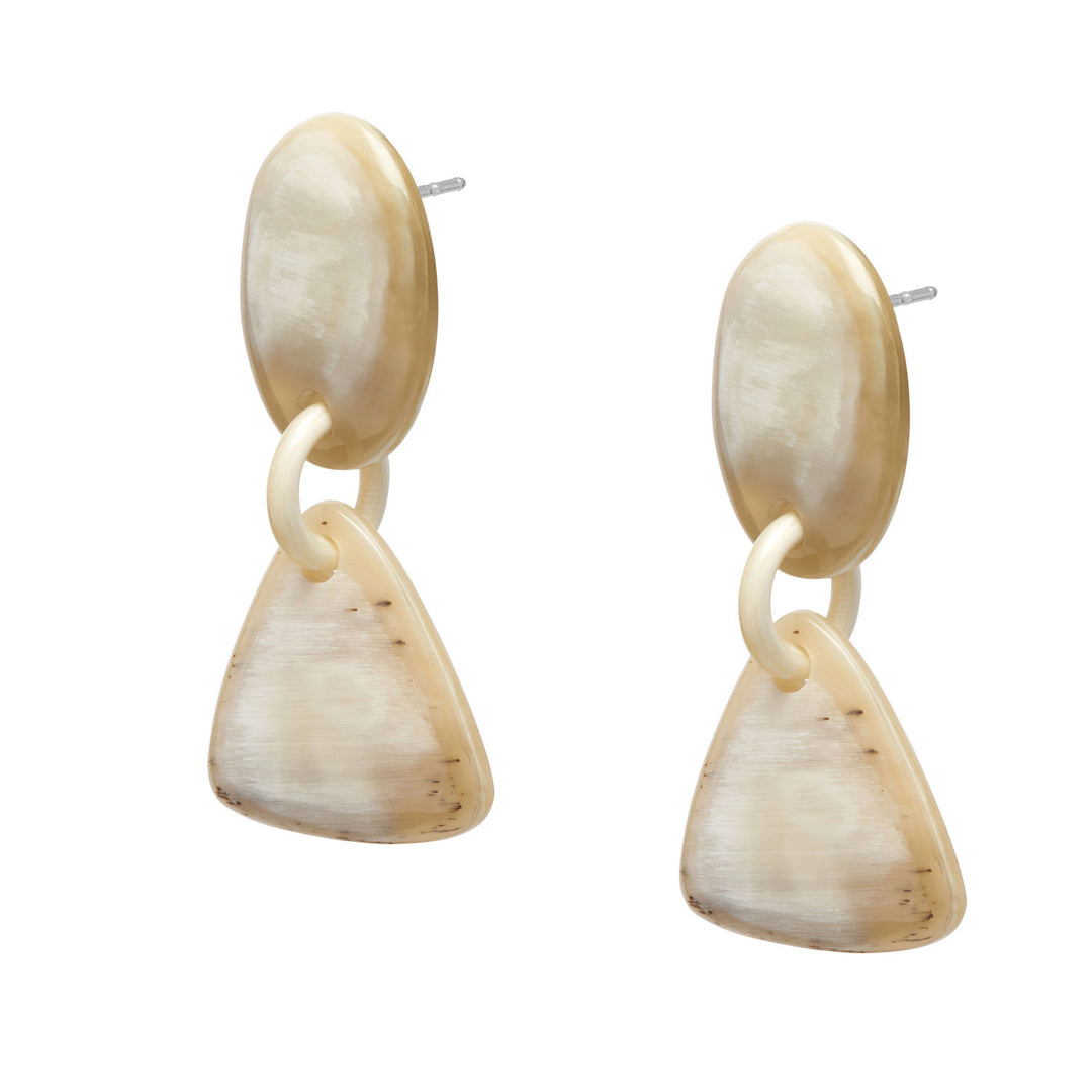 Branch Jewellery - white natural statement earrings.