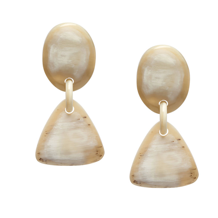 Branch Jewellery - white natural statement earrings.