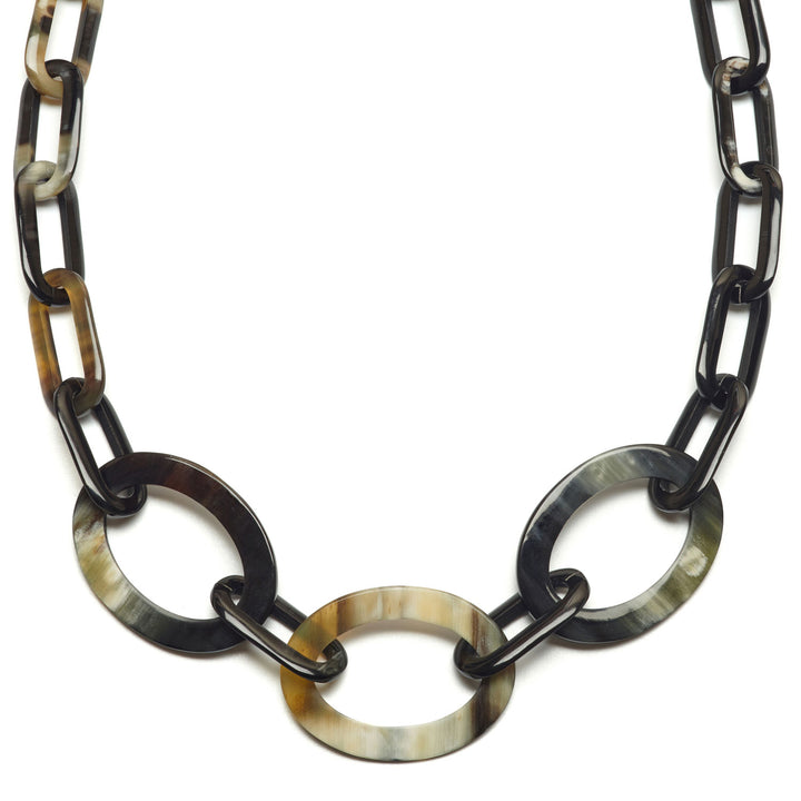 Black natural Mid length horn necklace