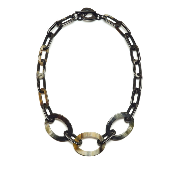 Black natural Mid length horn necklace