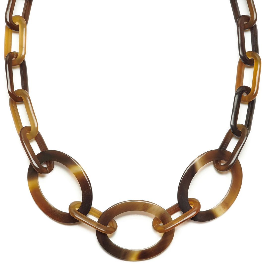 Brown natural Mid length horn necklace