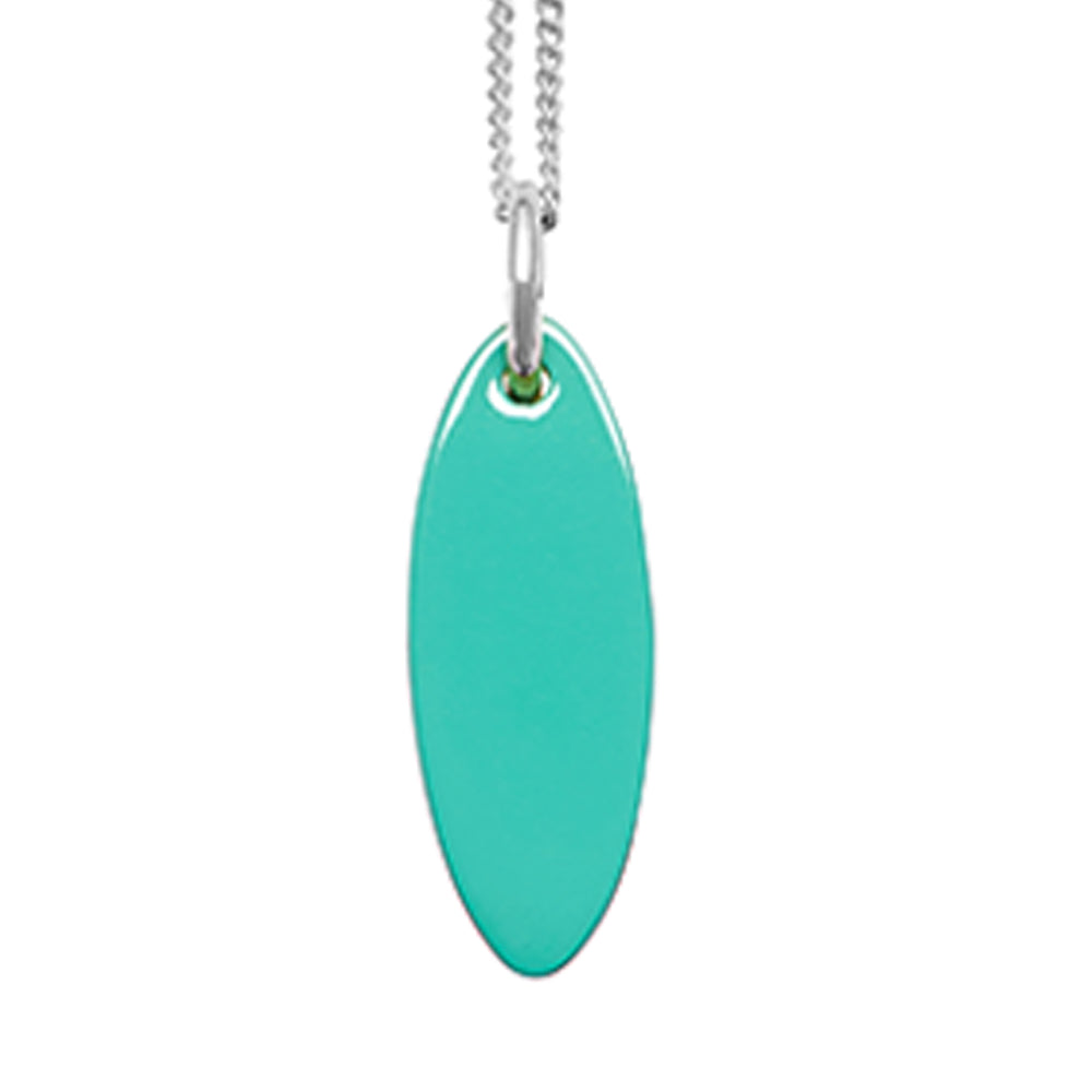 Branch Jewellery - Aquamarine and brown reversible oval pendant - Silver