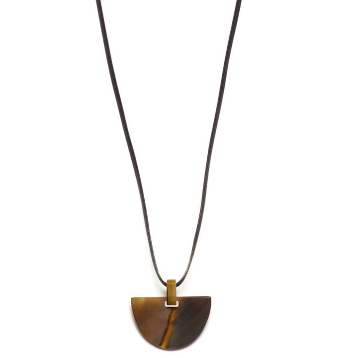 Branch Jewellery Brown natural horn and cord pendant