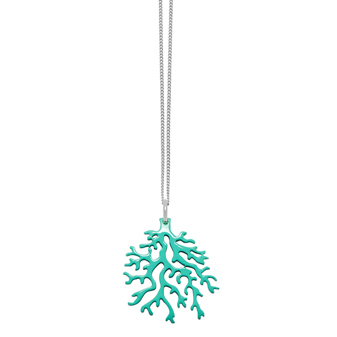 Branch Jewellery - Aquamarine coral shaped pendant - Silver