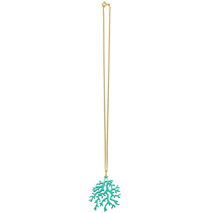 Branch Jewellery - Aquamarine coral shaped pendant - Gold