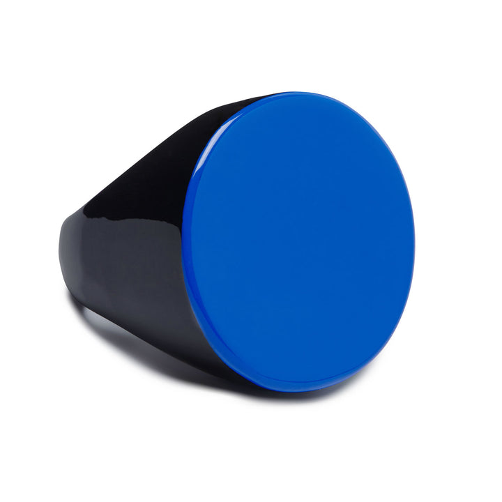 Bright blue Round statement ring