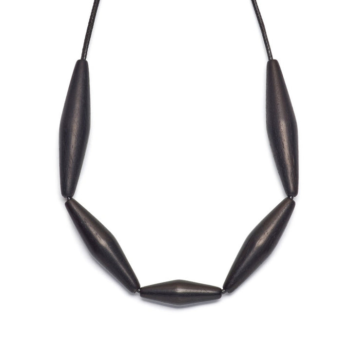 NKBD52-BLK wooden jewellery detail close-up