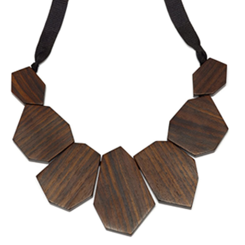 Branch Jewellery - Rosewood Flat shaped Ribbon Necklace