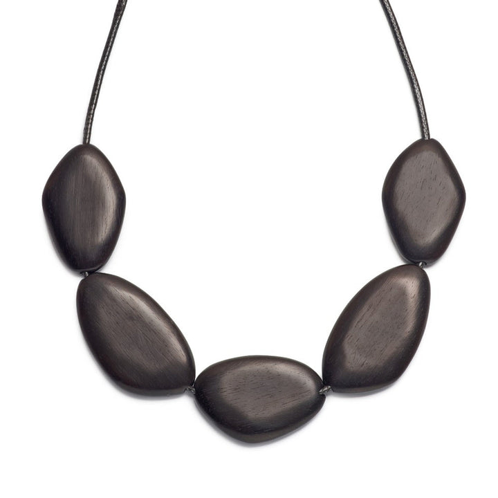 NKBD808-BLK wooden jewellery detail close-up