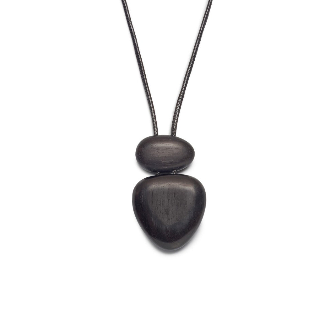 PN745-BLK wooden jewellery detail close-up
