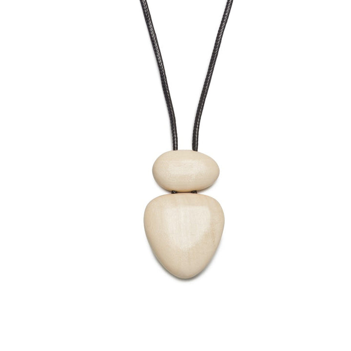 PN745-WHT wooden jewellery detail close-up