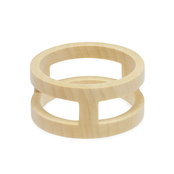 White wood cut out Bangle