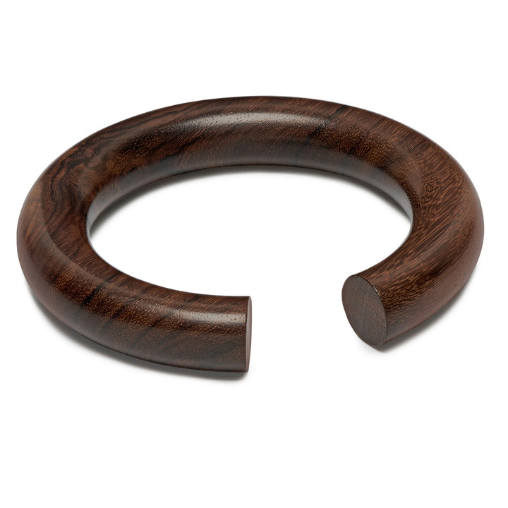 Brown wood rounded Bangle