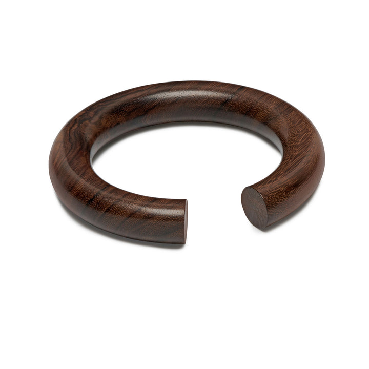 Brown wood rounded Bangle