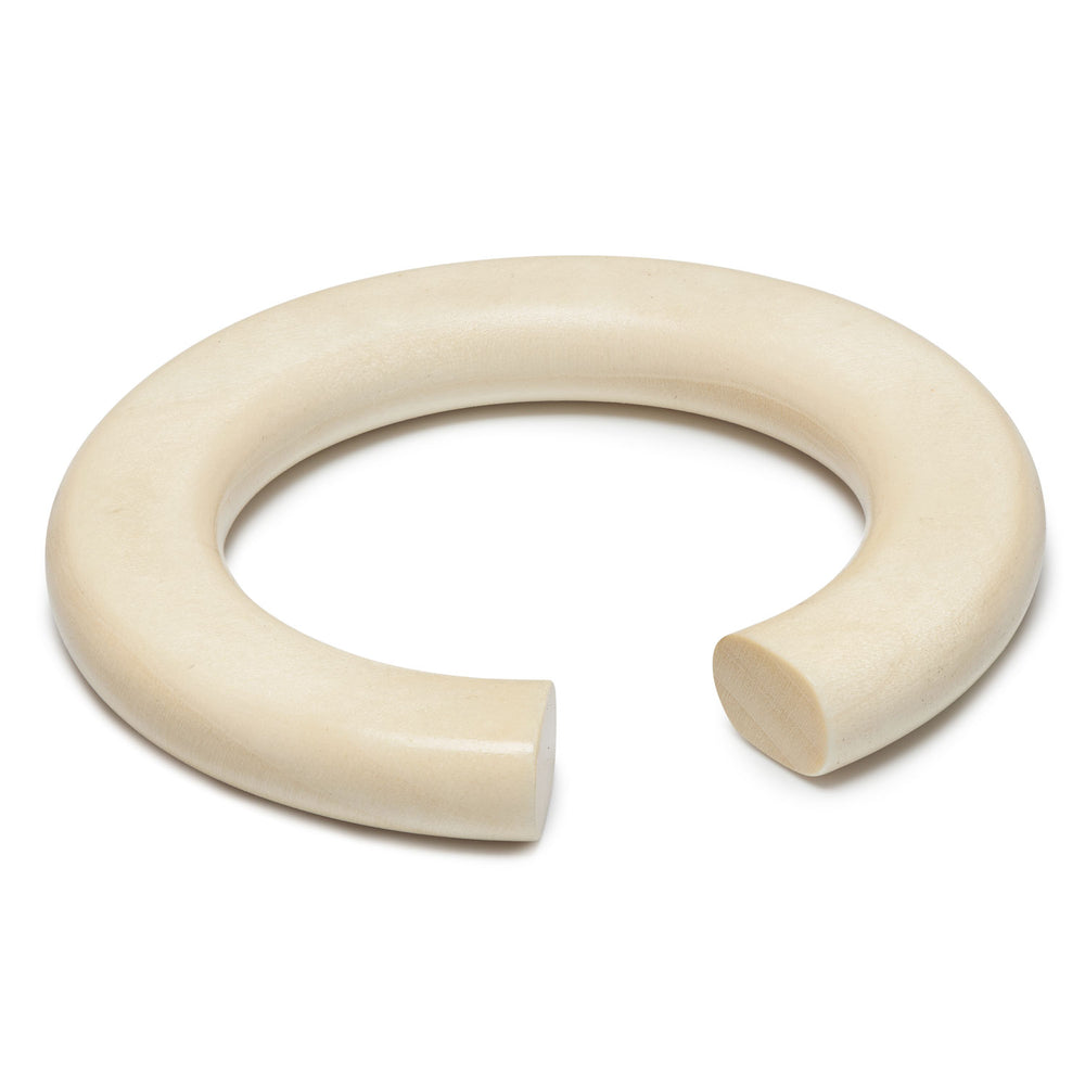 Branch Jewellery Rounded open white wood bangle