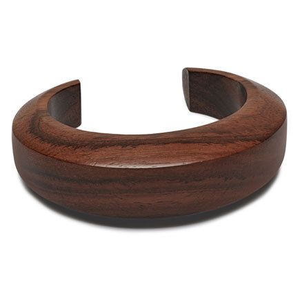 shaped Brown wood cuff