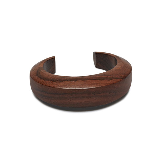 shaped Brown wood cuff