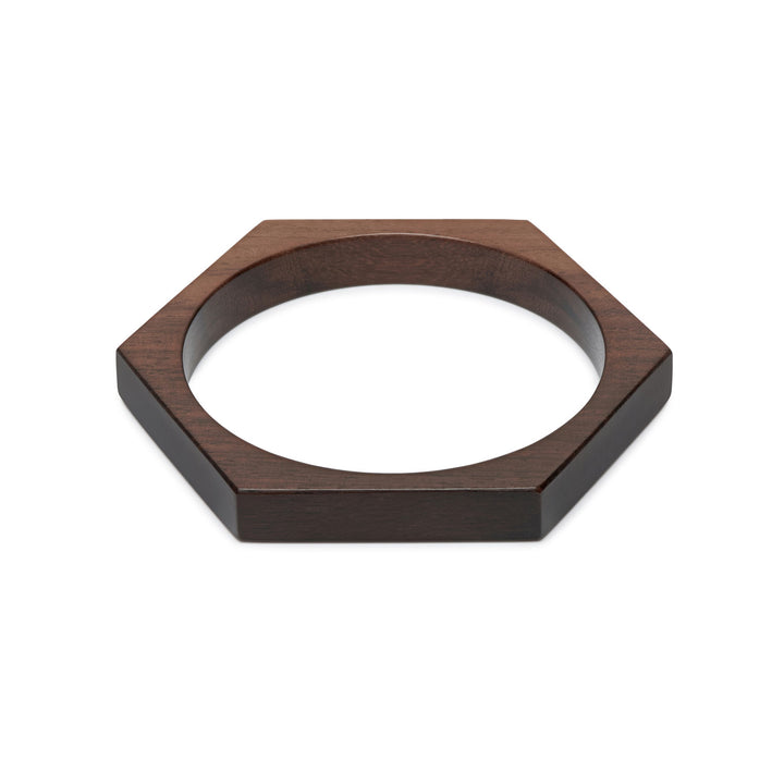 Slim Rosewood hexagon bangle