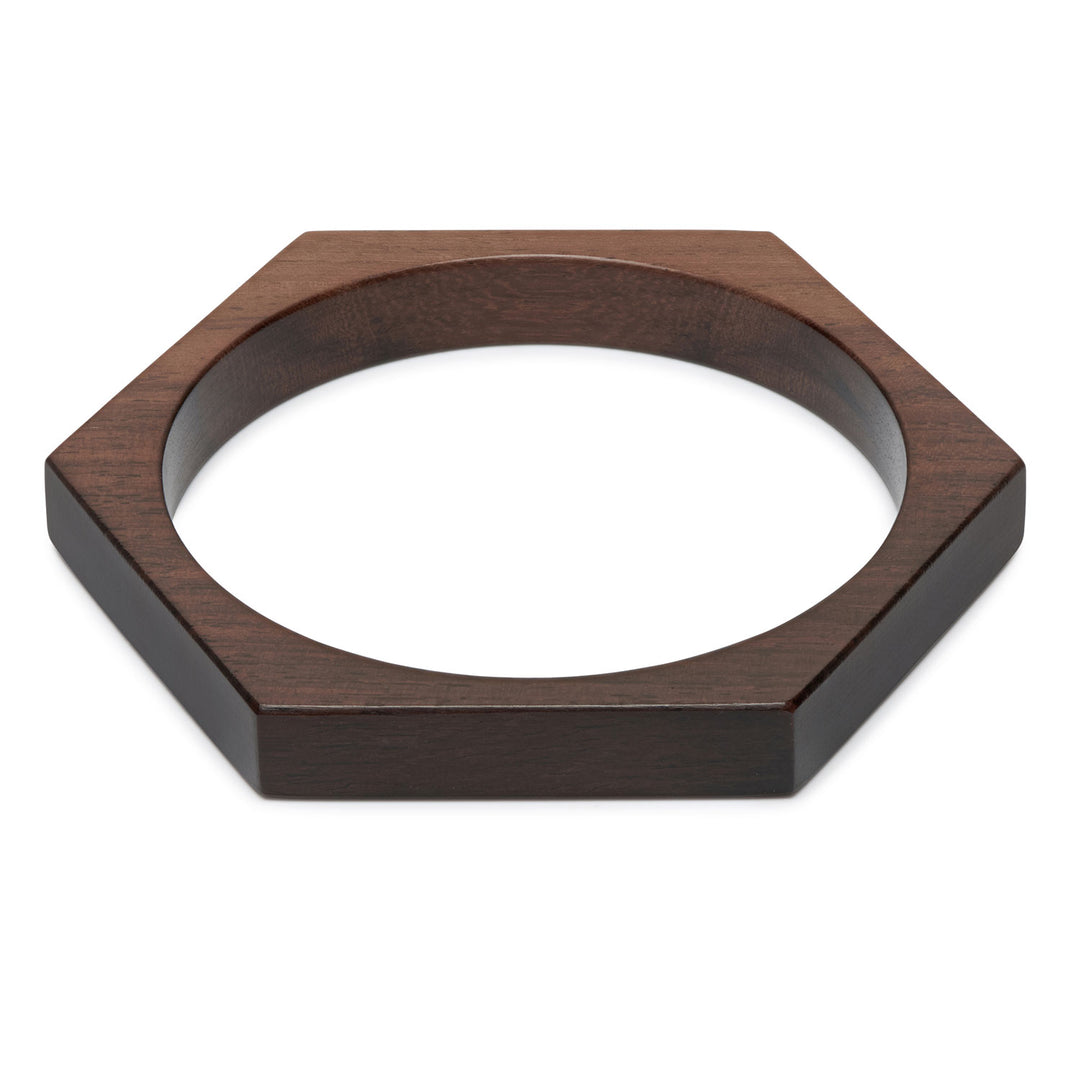 Slim Rosewood hexagon bangle
