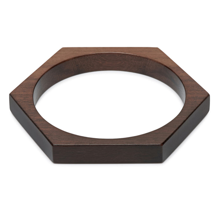 Slim Rosewood hexagon bangle