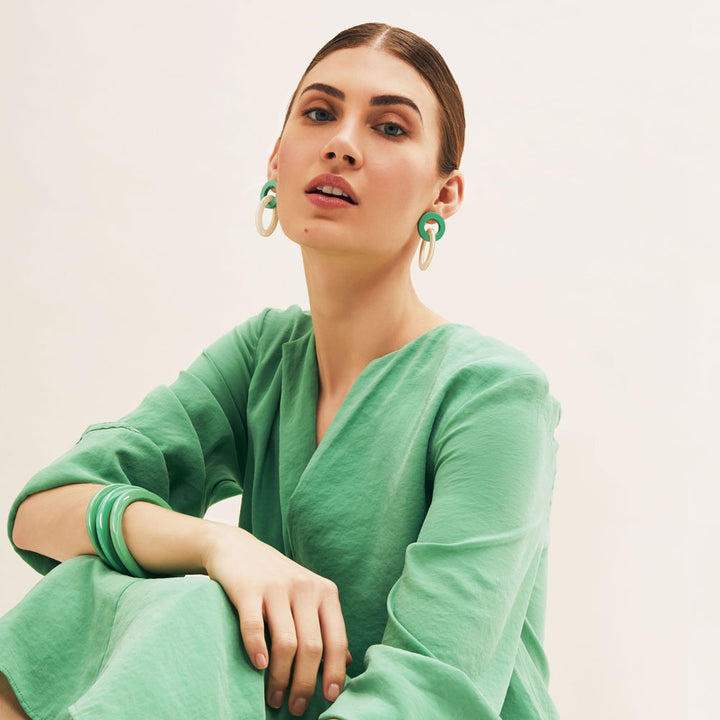 Branch Jewellery - Mint lacquered horn jewellery collection