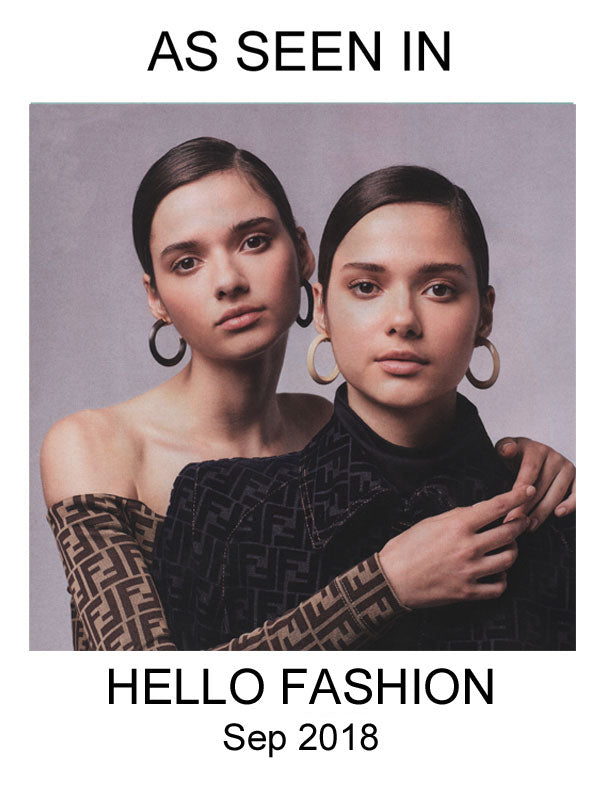 Rosewood shaped hoop earring