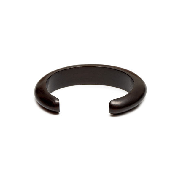 Branch Jewellery - Slim rounded black wood cuff