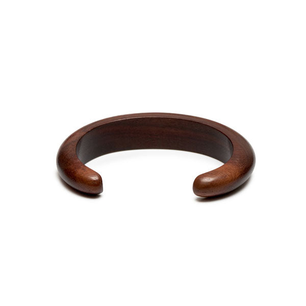 Branch Jewellery - Slim rounded Brown wood cuff