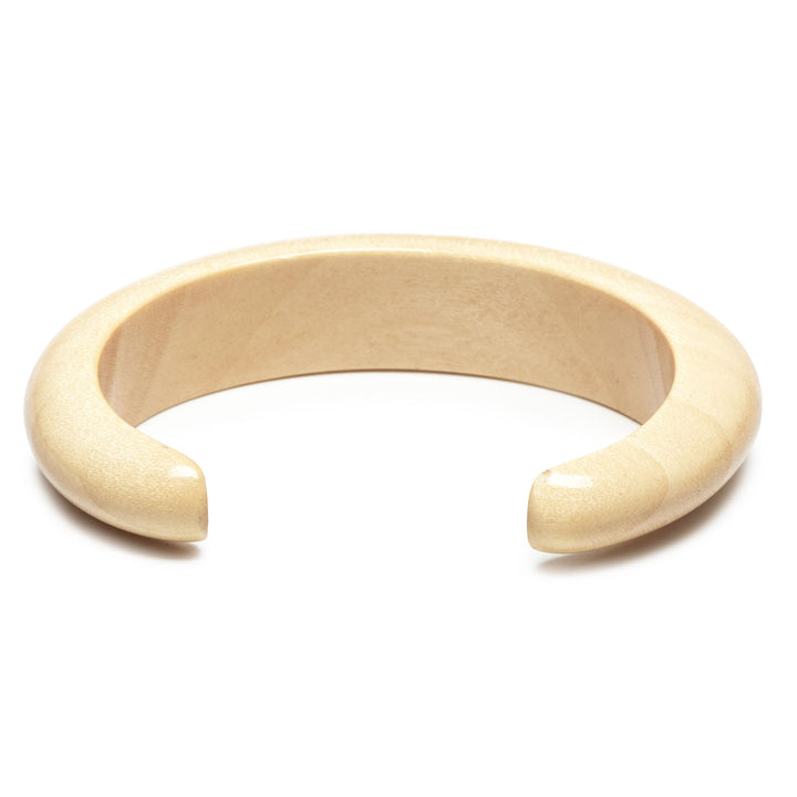 Slim rounded white wood cuff