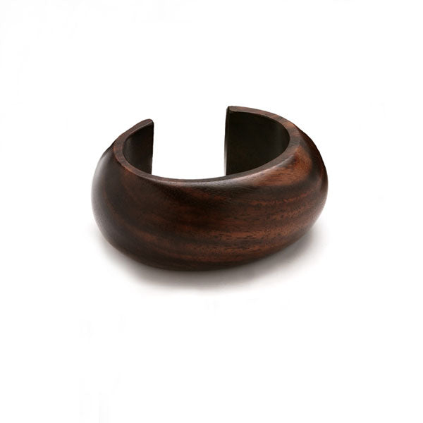 Brown wood rounded curved cuff