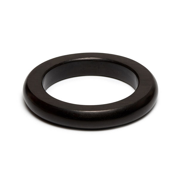 Branch jewellery - Classic rounded black wood bangle