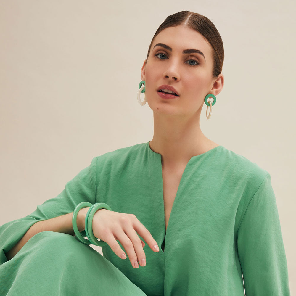 Branch Jewellery - Mint lacquered horn jewellery collection